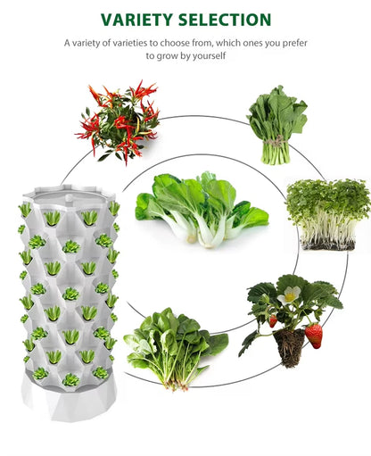 Smart Indoor Garden Hydroponic Growing Systems Tower a Type Tower Vertical Hydroponic Aeroponic Tower